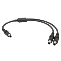 汇君 HJUN DC5.5*2.1mm一分二视频监控延长线电源分配线5A12V 一公分二公32cm【5A】 DC-32-1gz2g