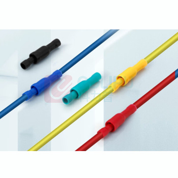 汇君 HJUN PVC子弹头对接冷压端子连接器公母电线对接头 0.5-1.5平方 zdt-0515bl-50 (黑色) 50套/包