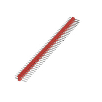 汇君 HJUN 双排排针圆2.54mm间距2.0单双排针 双排针2.54mm 40pin-SZ254-r-10 (红色) 10根/包