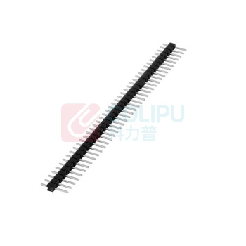 汇君 HJUN 双排排针圆2.54mm间距2.0单双排针 单排针2.54mm 40pin-DZ254-10 (黑色) 10根/包