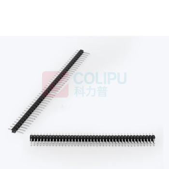 汇君 HJUN 双排排针圆2.54mm间距2.0单双排针 单排针2.54mm 40pin-DZ254-b-10 (蓝色) 10根/包