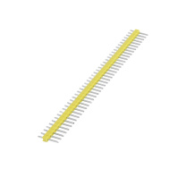 汇君 HJUN 双排排针圆2.54mm间距2.0单双排针 单排针2.54mm 40pin-DZ254-y-10 (黄色) 10根/包