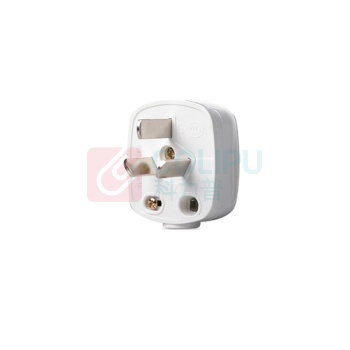 润宏工品 三孔插头 250V 10A 46*33*21mm (白色) 个