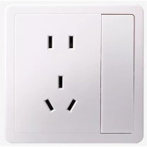 国际电工 单开五孔插座 CHS00857 10A,220V