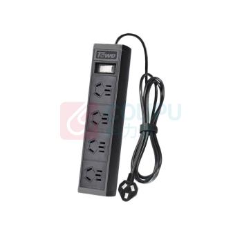 TOWE 插线板 AP-1014 4位总控,2米 铝合金外壳国标10A