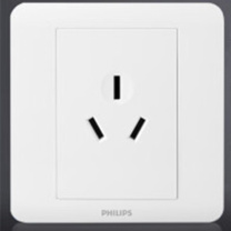飞利浦 PHILIPS 插座 昕颖系列90*86 暗装型三孔16A (白色)