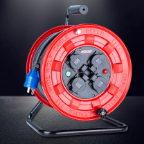 野狼 移动电缆盘3x1.5mm²/30米 10A防尘盖插座绕线盘 YL33050930