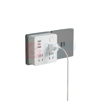 飞利浦 PHILIPS 墙壁桌面魔方插座 4332WA 3孔1.8米 (白色) 停产商品