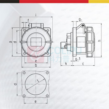 曼奈柯斯 工业插座 连接器 三相电大功率航空插座 218A 3芯 16A 230V