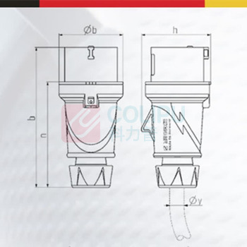 曼奈柯斯 工业防水插头插座连接器三相电公母对接耦合航空大电流 3207 16A 5P 380V IP44 5芯
