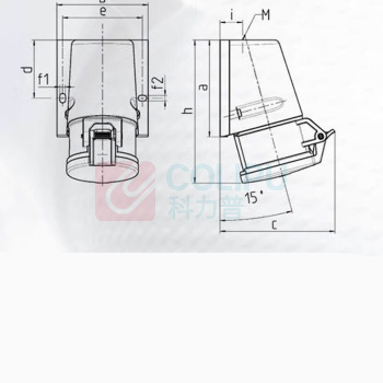 曼奈柯斯 工业插座连接器三相电大功率航空母头 27005 3芯 3P 32A 230V IP44