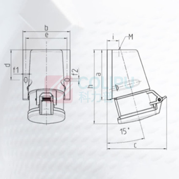 曼奈柯斯 工业插座 连接器 三相电大功率航空插座 27001 3芯 16A 230V 防水防尘