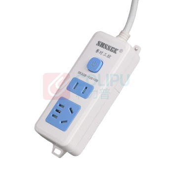 赛时工控 SHSSGK 移动式排插 SKSC8-10010D 一位5孔 一位2孔 10A 250V 2500W 125*50*30mm (蓝白)
