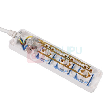 赛时工控 SHSSGK 移动式排插 SKSC8-10030D 四位5孔 四位2孔 10A 250V 2500W 225*73*30mm (蓝白)