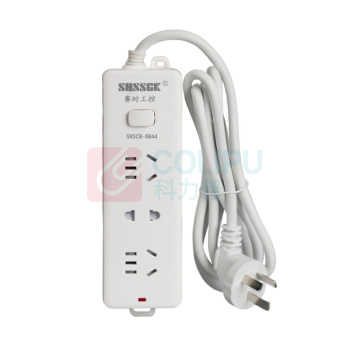 赛时工控 SHSSGK 移动式排插 SKSC8-6844 二位5孔 一位2孔 10A 250V 2500W 165*55*30mm (白)