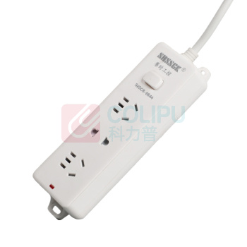 赛时工控 SHSSGK 移动式排插 SKSC8-6844 二位5孔 一位2孔 10A 250V 2500W 165*55*30mm (白)