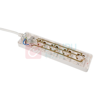 赛时工控 SHSSGK 移动式排插 SKSC8-6860 四位5孔 10A 250V 2500W 225*55*30mm (白)