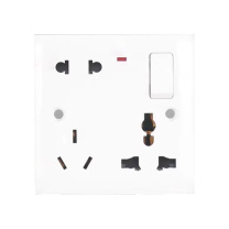 曼科 MANK J30系列二三三多用一开八孔多功能带灯86型插座面板开关 MK/ KC11P011
