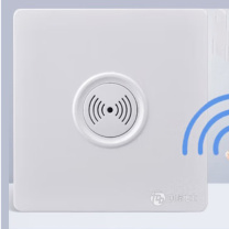 国际电工 86型开关面板二线声光控开关 500W (白色) 暗装感应声控光控开关220v楼道声光控延时