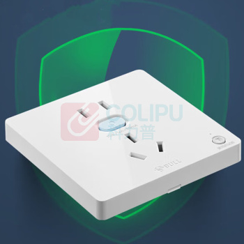 公牛 BULL 开关插座 GTPZ223 GTP系列 暗装 10A正五孔带漏电保护