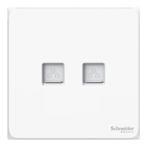 施耐德电气 Schneider Electric 双联六类电脑插座 86型弱电网络信息插座面板 皓呈系列 A3T32RJ6_WE_C1 (奶油白色)