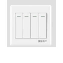 国际电工 四开单控开关 86型 