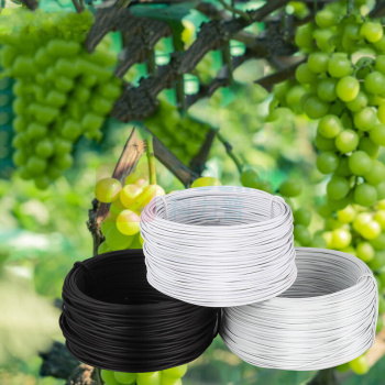 奕澜 扎丝包塑 镀锌捆绑包装铁扎带工业绑扎线 YL3755 0.75mm, 55米*2 (黑)