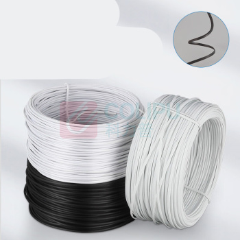 奕澜 扎丝包塑 镀锌捆绑包装铁扎带工业绑扎线 YL3755 0.75mm, 55米*2 (黑)