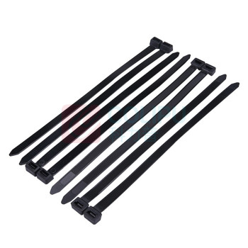 罗德力 国标自锁式尼龙扎带 4.8mm*200mm 50条 (黑色)