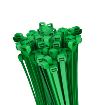 汇君 HJUN 彩色尼龙塑料锁扣扎带自锁式卡强拉力固定绑带束线带 4.8*500 ZD-48500-G-250 (绿色) 250根/包