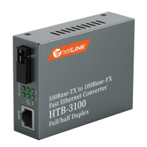 netLINK 百兆1光2电单模单纤 光电转换器 HTB-3100A/2FE-25KM A端25公里 SC口 商业级