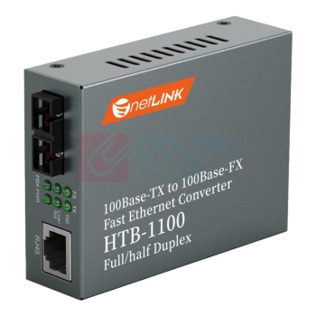 netLINK 光纤收发器 HTB-1100-2KM 传输速率:百兆 接口类型:1光1电 类型:多模双纤