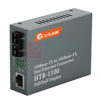 netLINK 光纤收发器 HTB-1100-2KM 传输速率:百兆 接口类型:1光1电 类型:多模双纤