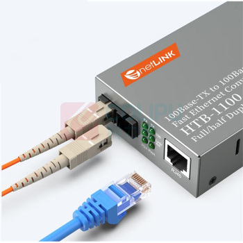 netLINK 光纤收发器 HTB-1100-2KM 传输速率:百兆 接口类型:1光1电 类型:多模双纤