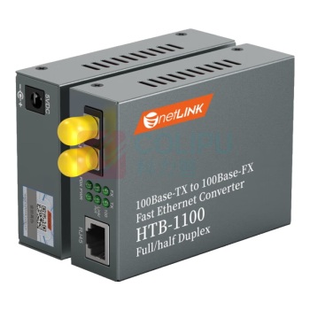 netLINK 光纤收发器 HTB-1100-2KM/ST 传输速率:百兆 接口类型:1光1电 类型:多模双纤