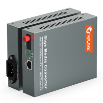 netLINK 光纤收发器 HTB-4100AB-20KM-N(FC) 传输速率:千兆 接口类型:1光1电 类型:单模单纤