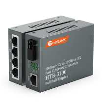 netLINK 光纤收发器 HTB-3100A/4FE-15KM/HTB-3100B-15KM 传输速率:百兆 接口类型:1光1电;1光4电 类型:单模单纤
