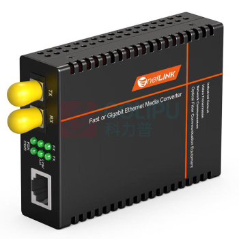 netLINK 光纤收发器 HTB-1100-2KM/ST 100Mbps 市电供电 1920*1080 桌面式 无屏幕 百兆 电口&光口 自然散热 3W