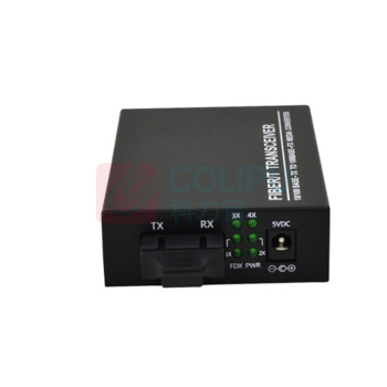 netLINK 光纤收发器 9.3CM*7CM*2.6CM 1光4电百兆单模双纤光纤收发器百万高清摄像机专用一台