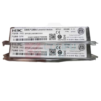 华三 单模交换机光模块 SFP-GE-LH40-SM1310-D 传输速率1GE 接口类型LC 传输距离40km 波长1310nm