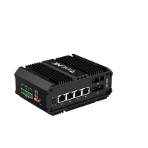 netLINK 交换机 HTB-5600-2GX4GE-20KM 千兆2光4电 工业光纤收发器 单模双纤 20公里 导轨式ht