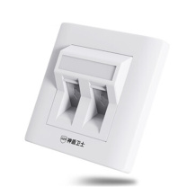 神盾卫士 SDWS 网络面板 SF-1017T 86型,斜双口,超五/六/七类模块电话语音插座 (白色)