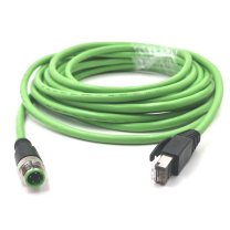 优企 高柔软屏蔽网线 弯公头转RJ45水晶头 HT26320-2 1m (绿色)