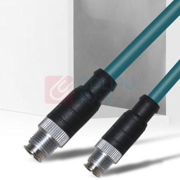 丰应子 高柔相机工业网络连接线 M12转RJ45航空插头 8芯X型编码公头30米 FYZ-GW99D /