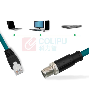 丰应子 高柔相机工业网络连接线 M12转RJ45航空插头 8芯X型编码公头20米 FYZ-GW97D /