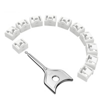 维智控 rj45网口锁封堵器 可拆卸 内嵌式/RJ45接口通用 5个+1把钥匙 (白色)