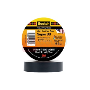 3M 绝缘胶带 特优型 Super88 19mm*20m*0.22mm (黑色)