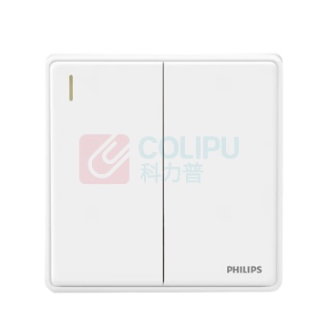 飞利浦 PHILIPS 86型暗装面板开关 二开双控