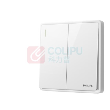 飞利浦 PHILIPS 86型暗装面板开关 二开双控