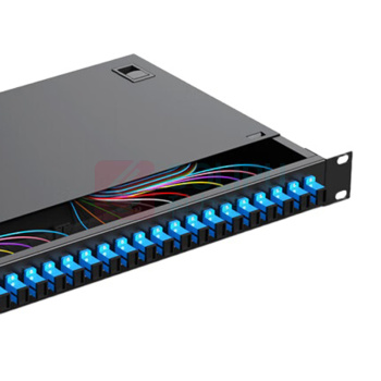 netLINK 光缆终端盒 HTF-24SC-SM 接口类型:SC 材质:钢 规格:425×200×44mm (黑色)
